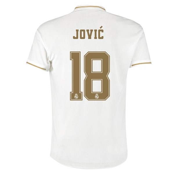 Camiseta Real Madrid NO.18 Jovic 1ª 2019/20 Blanco